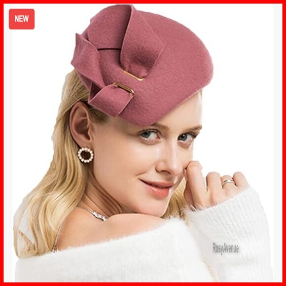 Wool Felt Fascinator Hat Women\'s Elegant Tea Party Cocktail Church Dress main image 6